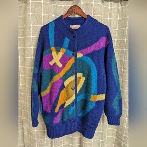 Kim Carbocci Colourful Abstract Mohair Women's Sweater